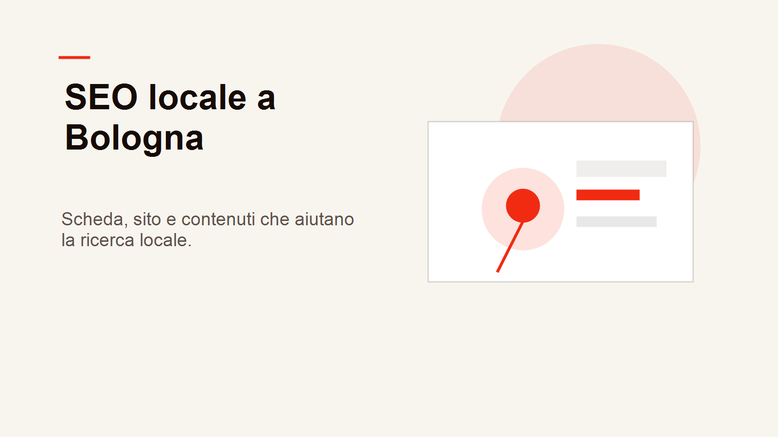 Mappa locale e sito web per attività a Bologna